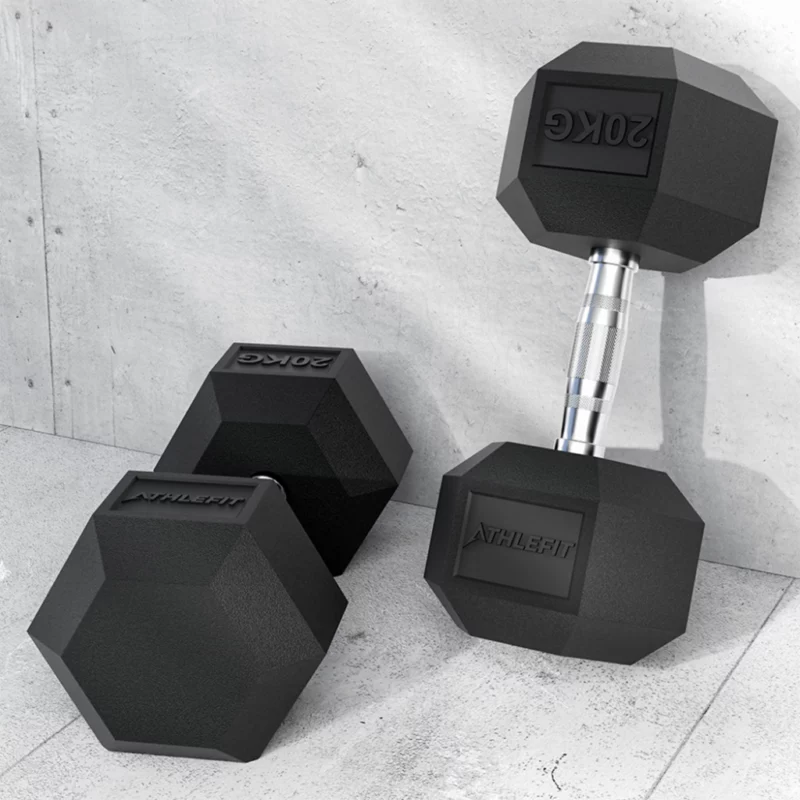 FH Virgin Rubber Hex Dumbbell Set (12 pairs) 2.5-30 kg, 390 kg - Image 3